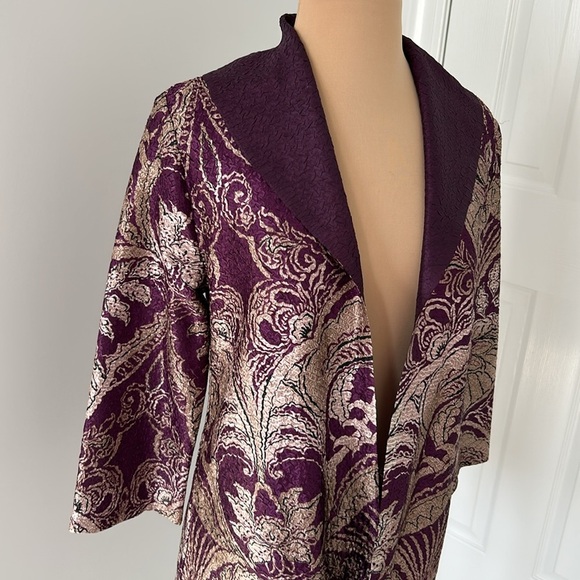 Chicos’s Travelers Crushed Reversible Jacket Mystique Purple - Picture 7 of 12